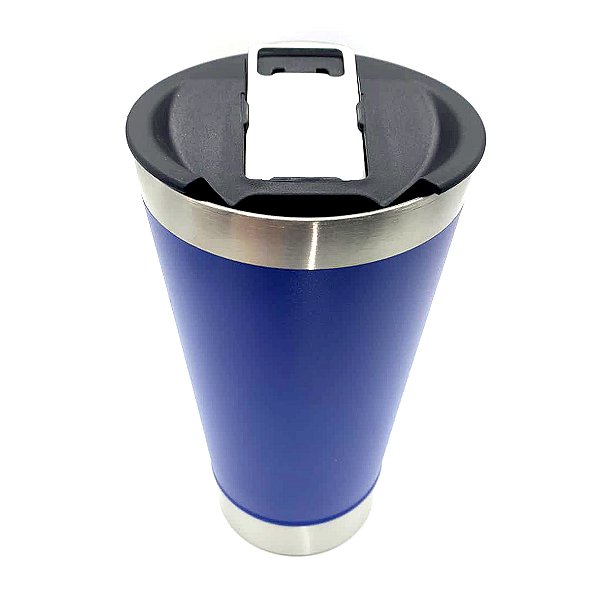 Copo Termico Inox Azul Royal C/ Abridor de Garrafa