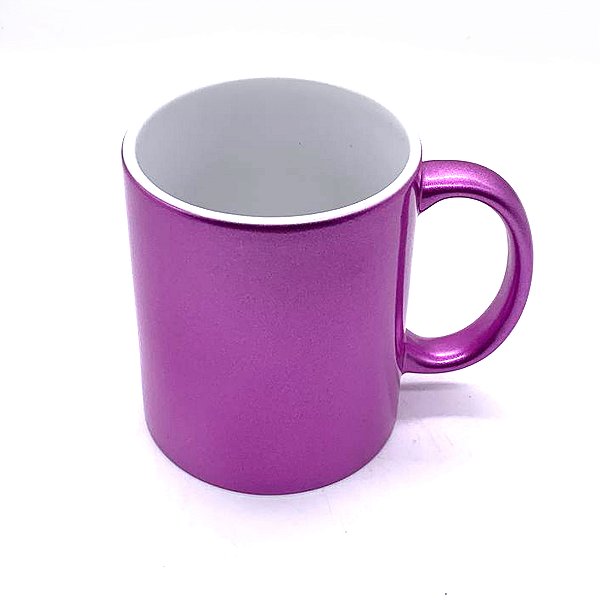 Caneca Perolada Rosa 325ml