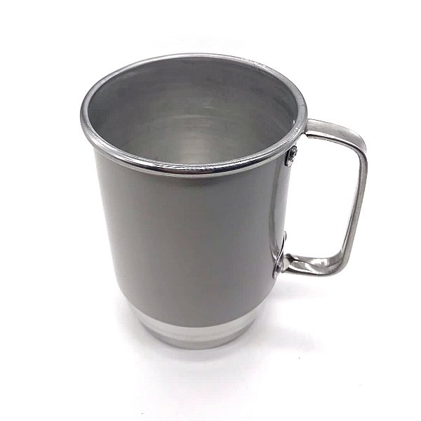 Caneca de  Aluminío Prata Premium P/ Sublimação - 550ML
