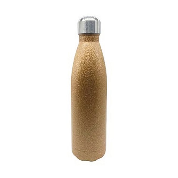 Garrafa Térmica Glitter Bronze 500ml