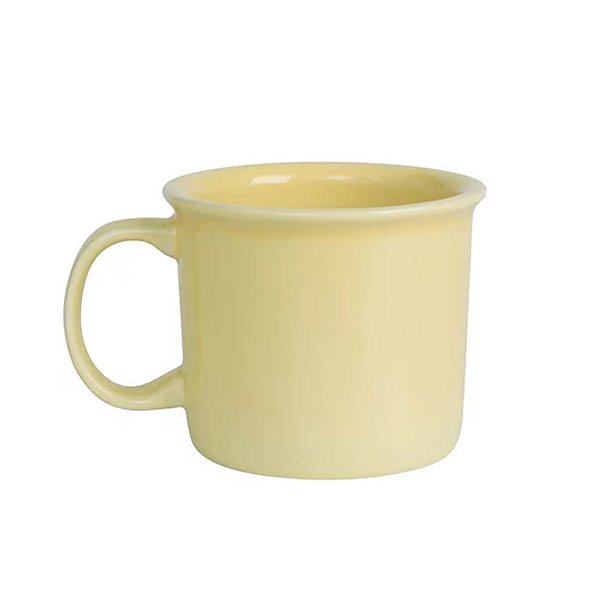 Caneca Ceramica Esmaltada Amarela 280ml