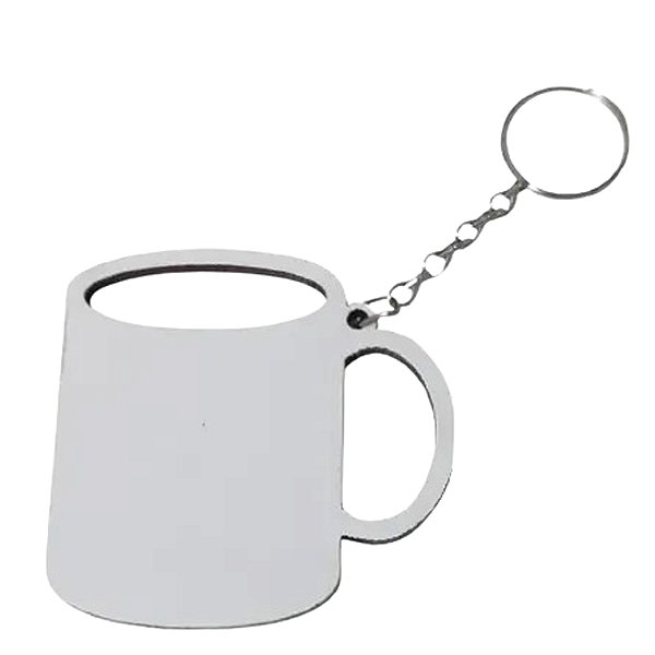 Chaveiro MDF Formato Caneca pct c/ 10 unidades