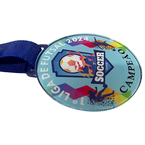 Medalha 75x82mm Acrilico Retroverso Base 6mm