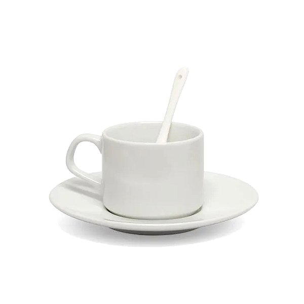 6 Xicaras 147ml c/ Pires e Com Colher