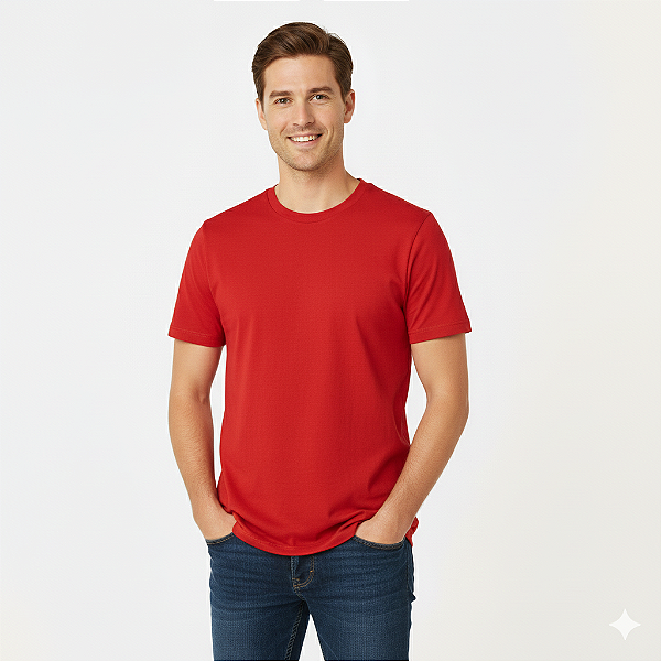 Camiseta Vermelha 100% Poliester