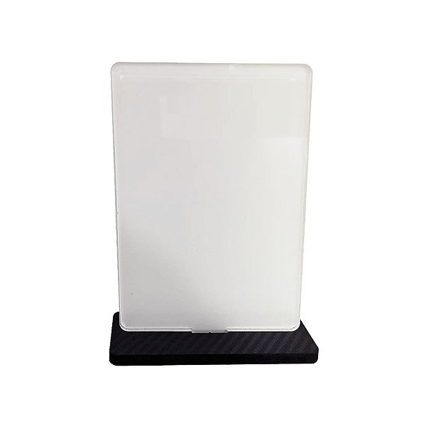 Placa 10x15cm Acrilico Retroverso Base 6mm Fibra Preta