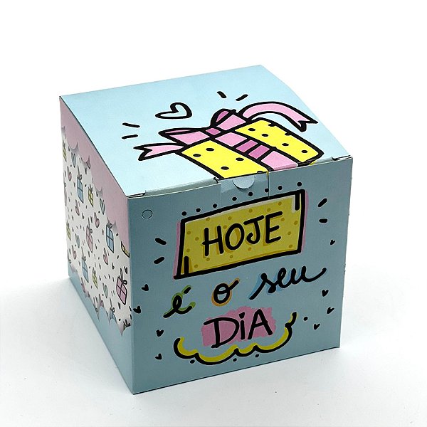 Caixinha P/ Caneca "Hoje é o seu dia " Pct c/ 6 un