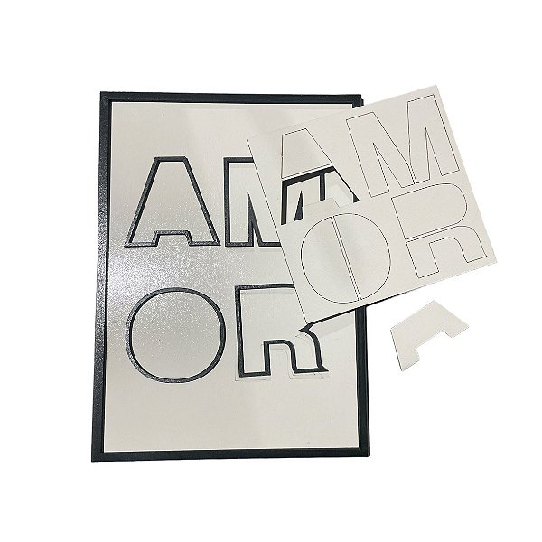Quadro de MDF Quebra Cabeça AMOR