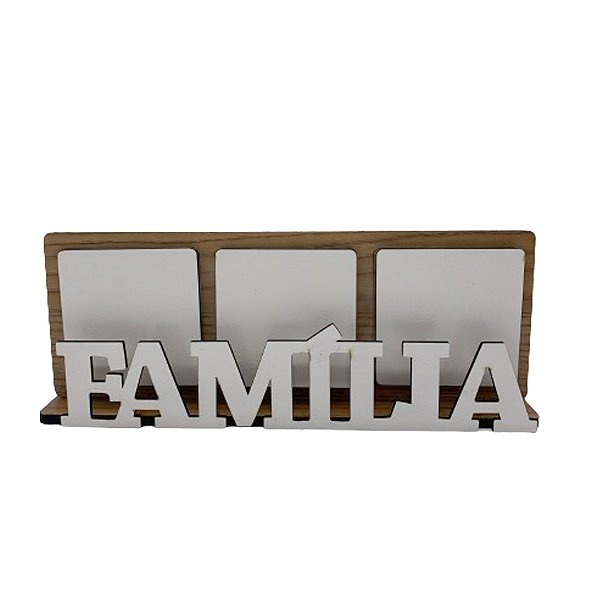 Porta Retrato MDF Dupla Face - FAMILIA