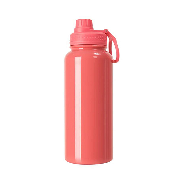 Garrafa Squeeze 900ml Térmica Com Tampa Emborrachada - Pessego