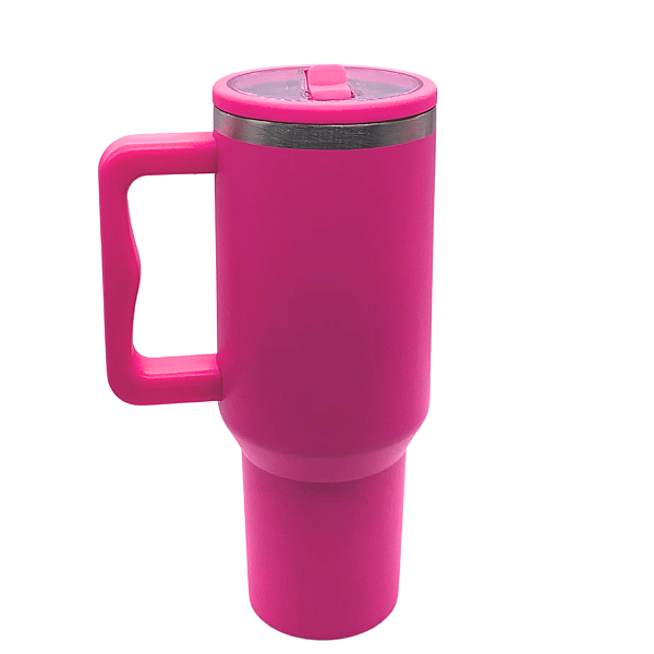 Copo Térmico 1,2 Litros Com Tampa e Bico Retrátil - Rosa Pink