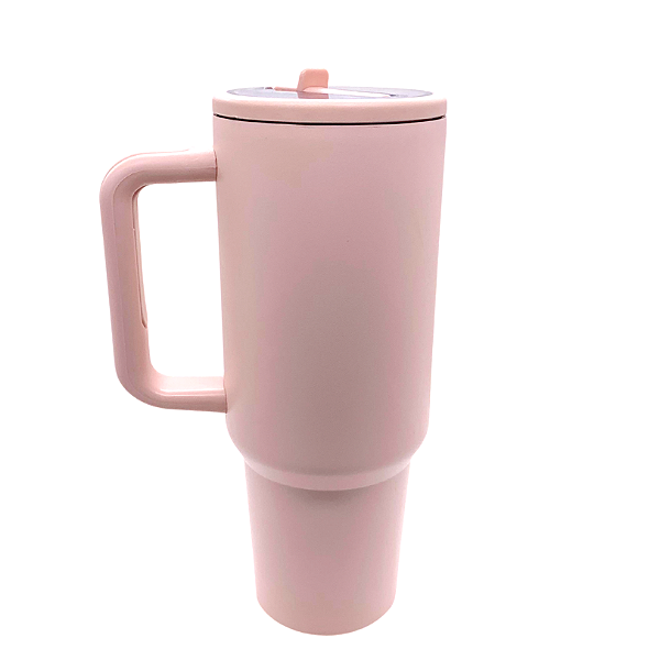 Copo Térmico 1,2 Litros Com Tampa e Bico Retrátil - Rosa Claro
