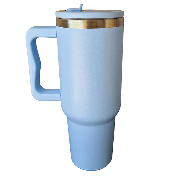 Copo Térmico 1,2 Litros Com Tampa e Bico Retrátil - Azul Claro