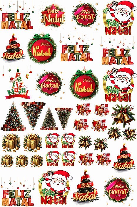 Folha A3 Estampa DTF UV Especial Natal - Mod. 01