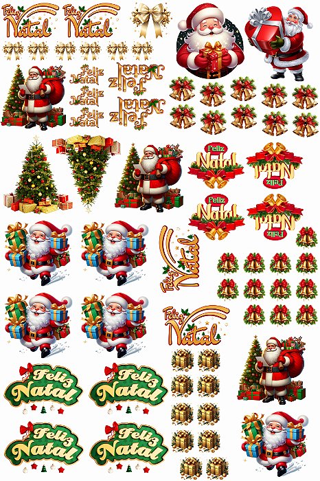 Folha A3 Estampa DTF UV Especial Natal - Mod. 02