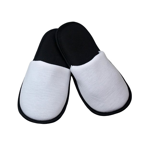 Pantufa Adulta Para Sublimação BRANCO / PRETO