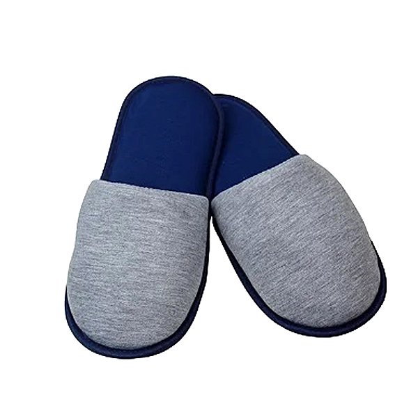 Pantufa Adulta Para Sublimação CINZA / AZUL MARINHO