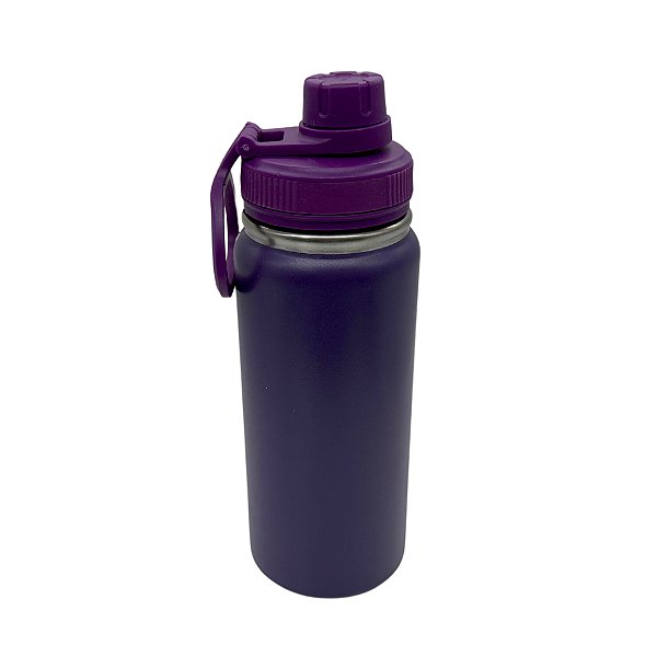 Garrafa Térmica Com Tampa e Alça 600ml - Roxa