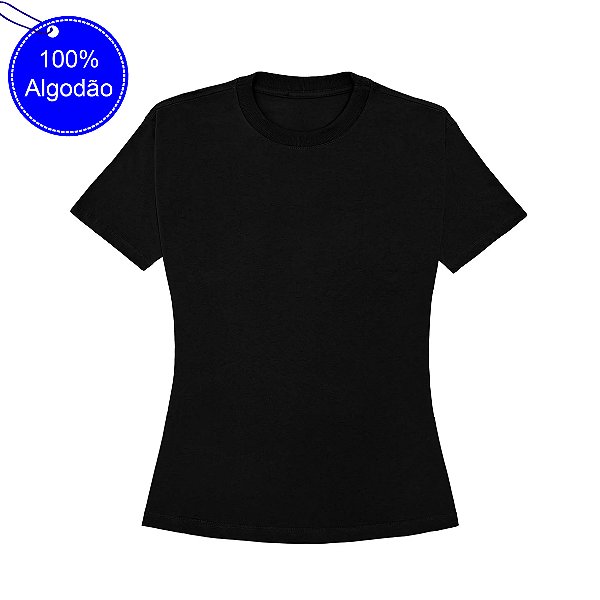 Babylook Preta 100% ALGODÃO