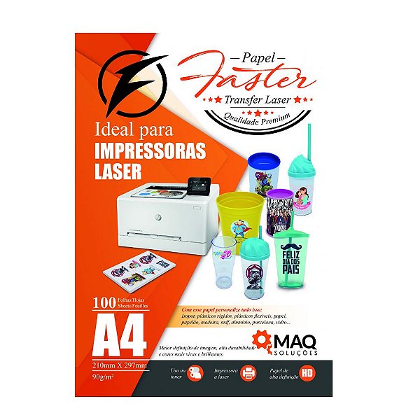 Papel Faster Transfer Laser A4 90gr - 100fls