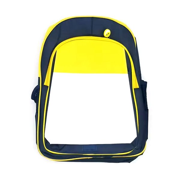 Mochila Azul Escuro c/ Amarelo - Tam. G