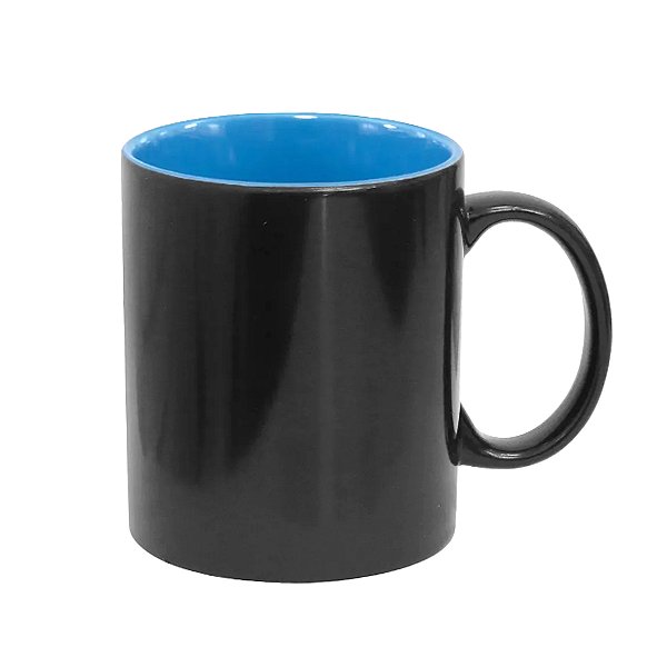 Caneca Mágica SEMI BRILHO Com Interior Azul