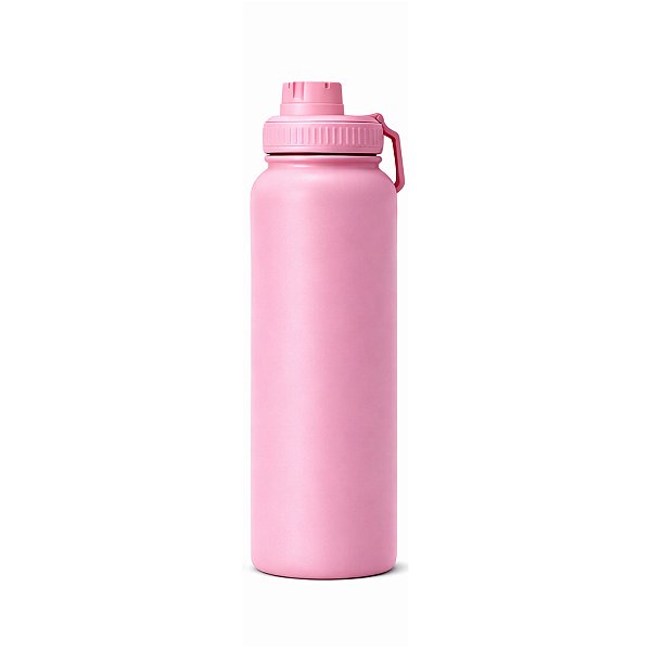 Garrafa Térmica Com Tampa e Alça 800ml - Rosa Claro
