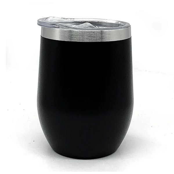 Copo Cuia Térmico 350ml Inox Parede Dupla - Preto