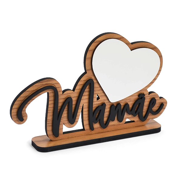 Porta Retrato de MDF Coração Mãe