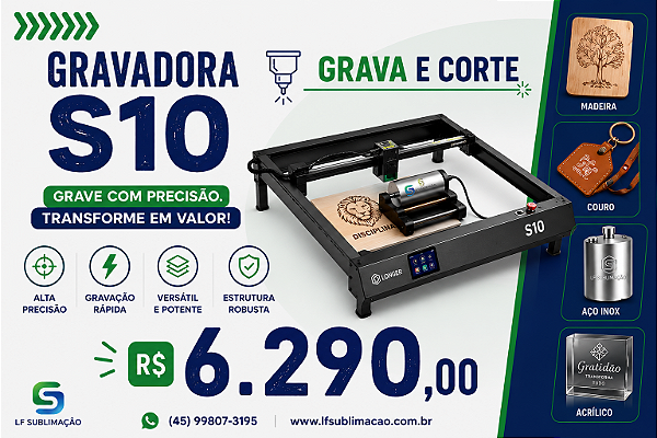 Gravadora Laser Com Tela Touch S10 - Mecolour