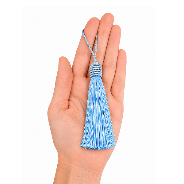 Pingente Tassel PCT C/ 3 unid. - Azul Bebê