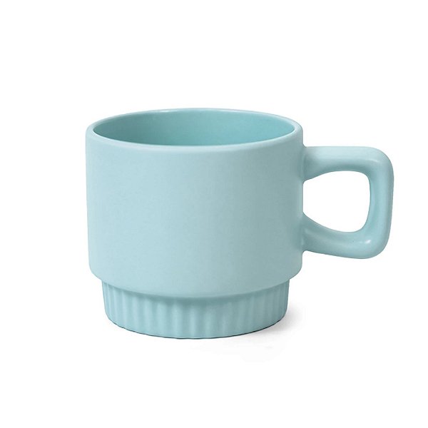 Caneca Empilhável P/ Sublimação com Alça Quadrada - Azul