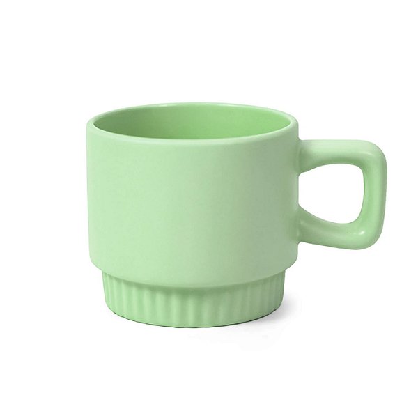 Caneca Empilhável P/ Sublimação com Alça Quadrada - Verde
