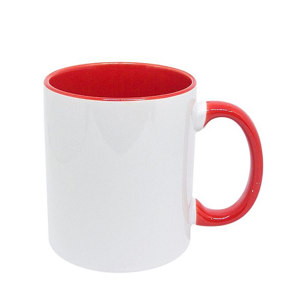 Caneca Alça e Interior Vermelha