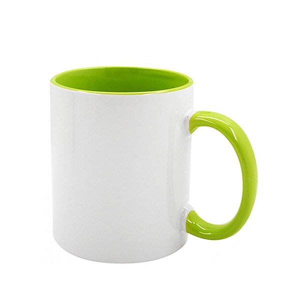 Caneca Alça e Interior Verde Claro