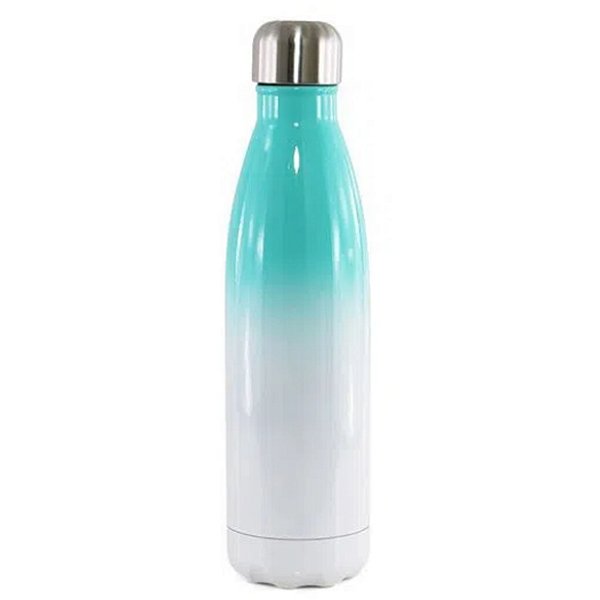 Garrafa Térmica Bicolor Verde com Parede Dupla - 500ml