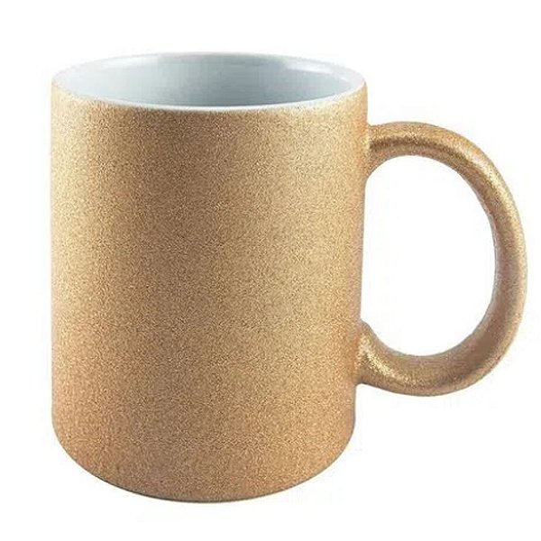 Caneca de Glitter Bronze P/ Sublimação