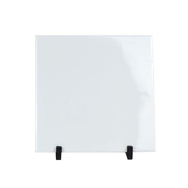 Azulejo de Cerâmica Branco para Sublimação 15x15cm c/ Suporte