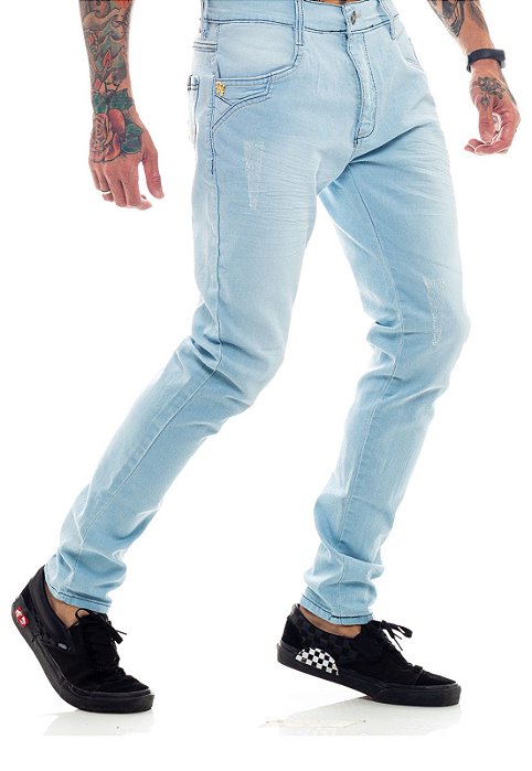Calça Jeans Clean Azul Claro