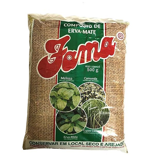 Erva Mate Composta Fama (Erva Mate, Melissa, Camomila, e Capim Cidreira) 500g