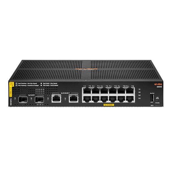 Switch  Aruba 6000 12 Portas GbE  CL4 2 SFP 139W R8N89A