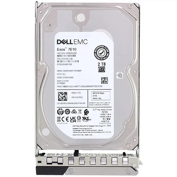 Disco Rígido Dell Enterprise Disco 2tb 7.2k SATA 3.5 P/ Poweredge T150 - 400-BKDO