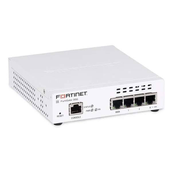 Firewall FortiGate-30G 4 x GE RJ45 ports including 3 x Internal Ports 1 x WAN Ports
