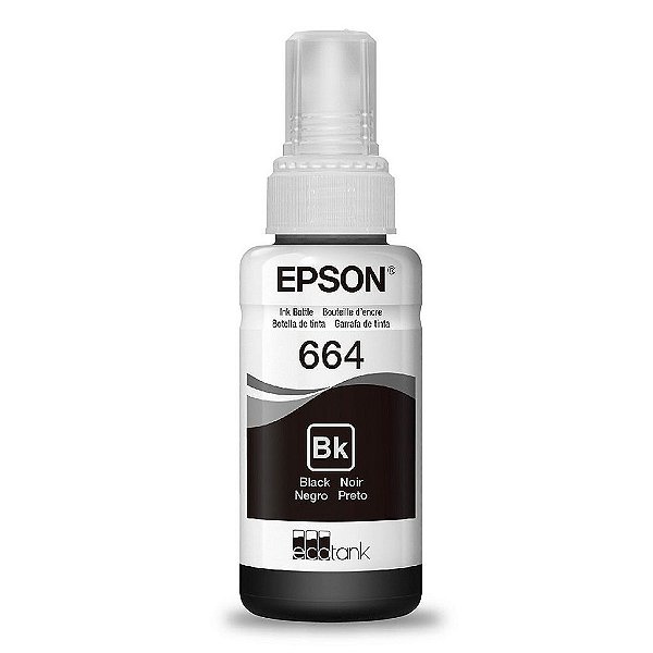 Garrafa de Tinta Epson Refil Preto - T664120-AL