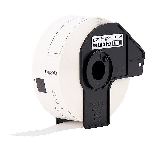 Etiquetas de Papel Brother 400 etiquetas Preto sobre Branco - DK1201