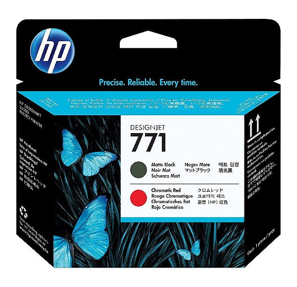 Cabeça de Impressão HP 771A Preto Fosco/Vermelho PLUK CE017A