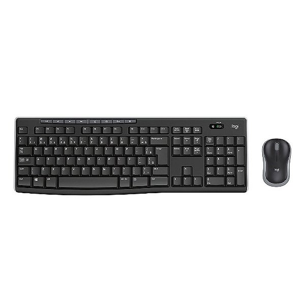 Kit Teclado e Mouse Logitech MK270 Preto sem fio - 920-004433-C