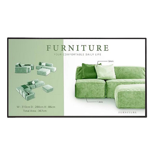 Monitor Profissional LG LED 49" Stand Alone - 49UM5N-H.AWZM