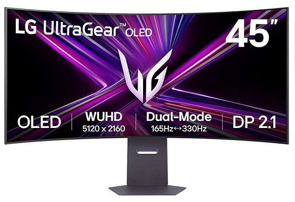 Monitor Gamer LG UltraGear 45" OLED WUHD 5K2K 165Hz 0.03ms - 45GX950A-B