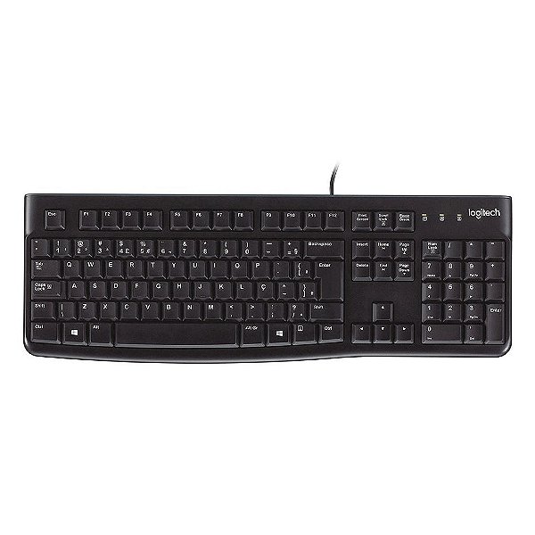 Teclado Logitech K120 Preto USB - 920-004423-C